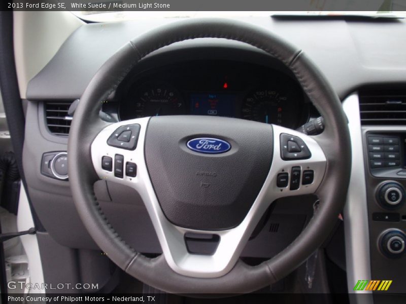 White Suede / Medium Light Stone 2013 Ford Edge SE