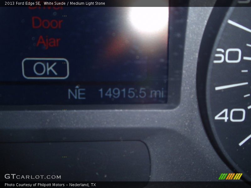 White Suede / Medium Light Stone 2013 Ford Edge SE