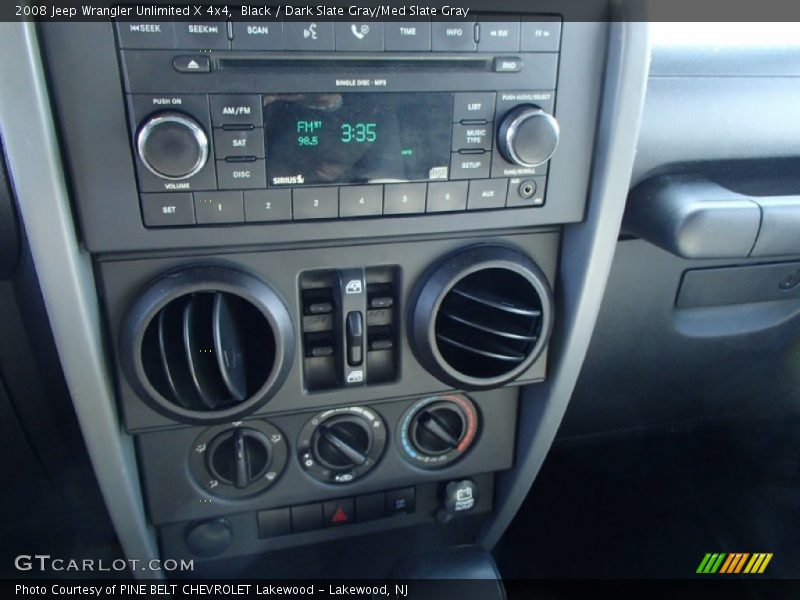 Black / Dark Slate Gray/Med Slate Gray 2008 Jeep Wrangler Unlimited X 4x4