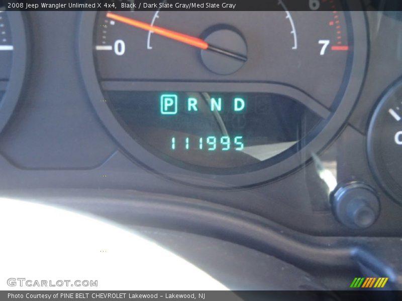Black / Dark Slate Gray/Med Slate Gray 2008 Jeep Wrangler Unlimited X 4x4
