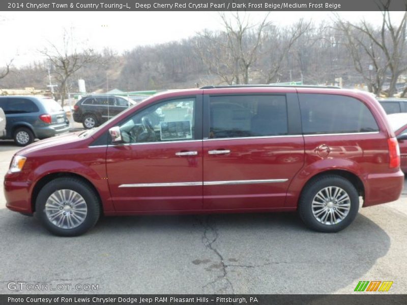 Deep Cherry Red Crystal Pearl / Dark Frost Beige/Medium Frost Beige 2014 Chrysler Town & Country Touring-L