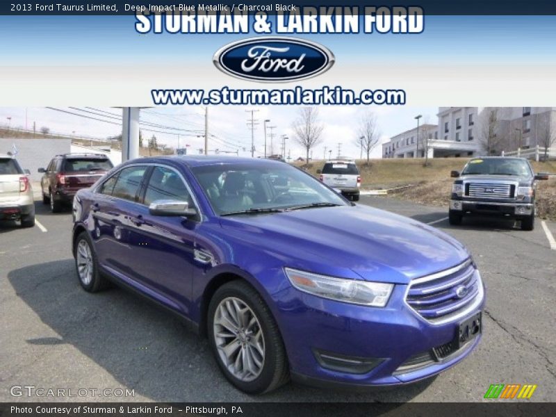 Deep Impact Blue Metallic / Charcoal Black 2013 Ford Taurus Limited