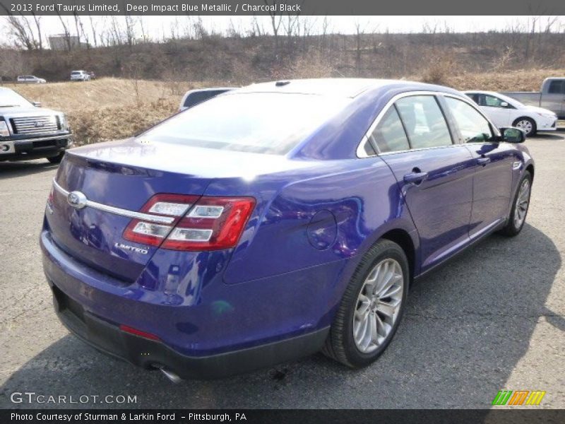 Deep Impact Blue Metallic / Charcoal Black 2013 Ford Taurus Limited