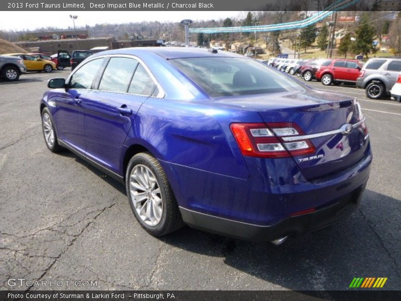 Deep Impact Blue Metallic / Charcoal Black 2013 Ford Taurus Limited