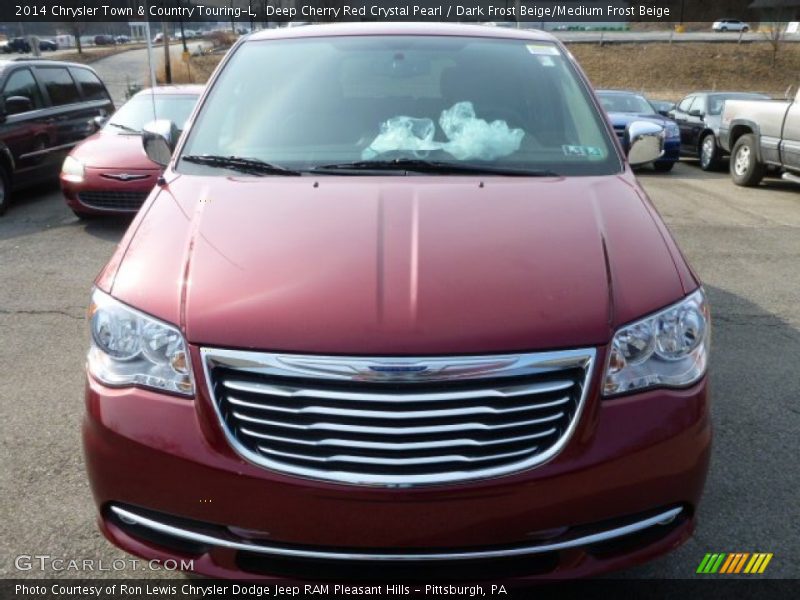 Deep Cherry Red Crystal Pearl / Dark Frost Beige/Medium Frost Beige 2014 Chrysler Town & Country Touring-L