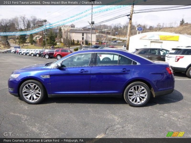 Deep Impact Blue Metallic / Charcoal Black 2013 Ford Taurus Limited
