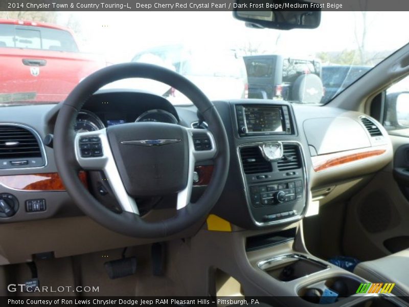Deep Cherry Red Crystal Pearl / Dark Frost Beige/Medium Frost Beige 2014 Chrysler Town & Country Touring-L
