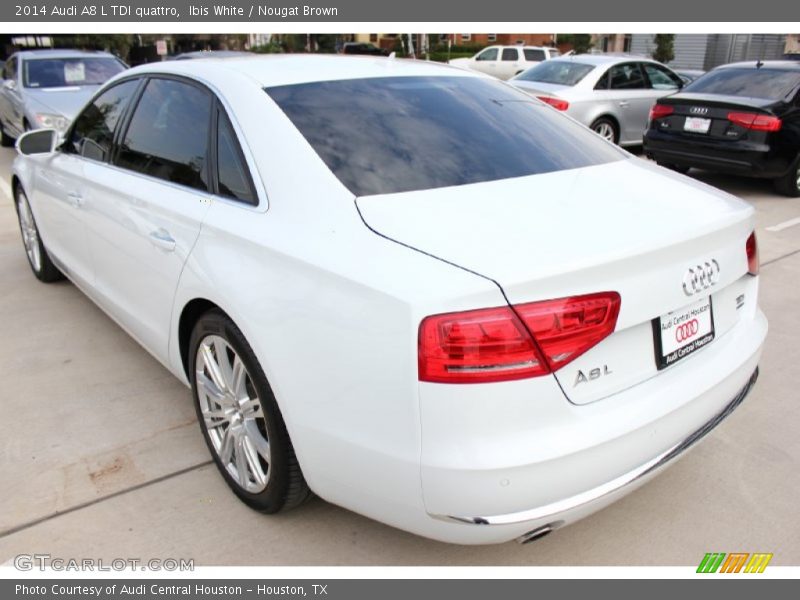 Ibis White / Nougat Brown 2014 Audi A8 L TDI quattro
