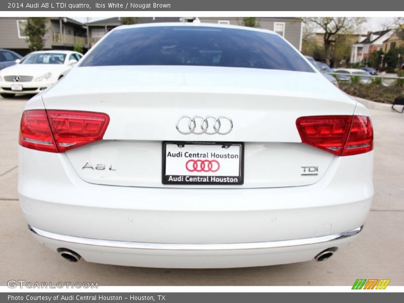 Ibis White / Nougat Brown 2014 Audi A8 L TDI quattro