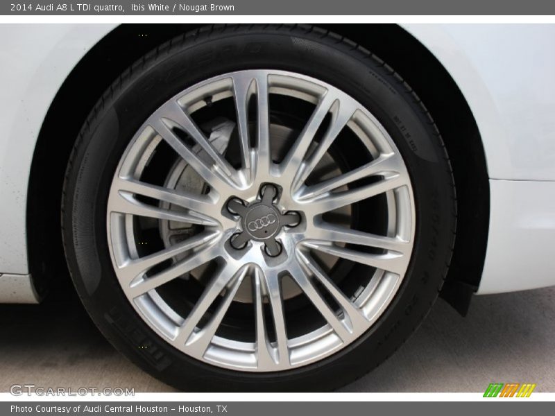 Ibis White / Nougat Brown 2014 Audi A8 L TDI quattro