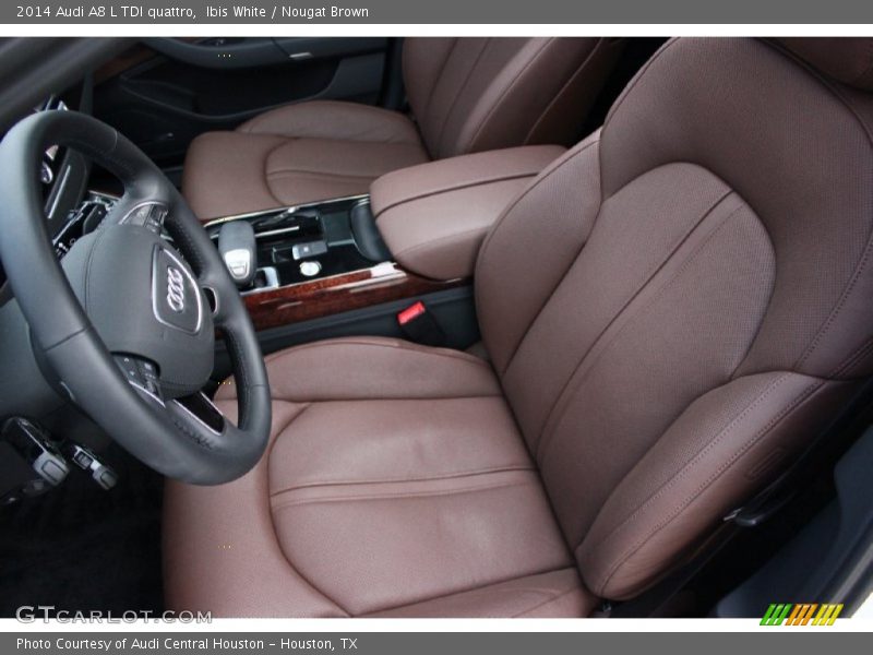 Ibis White / Nougat Brown 2014 Audi A8 L TDI quattro