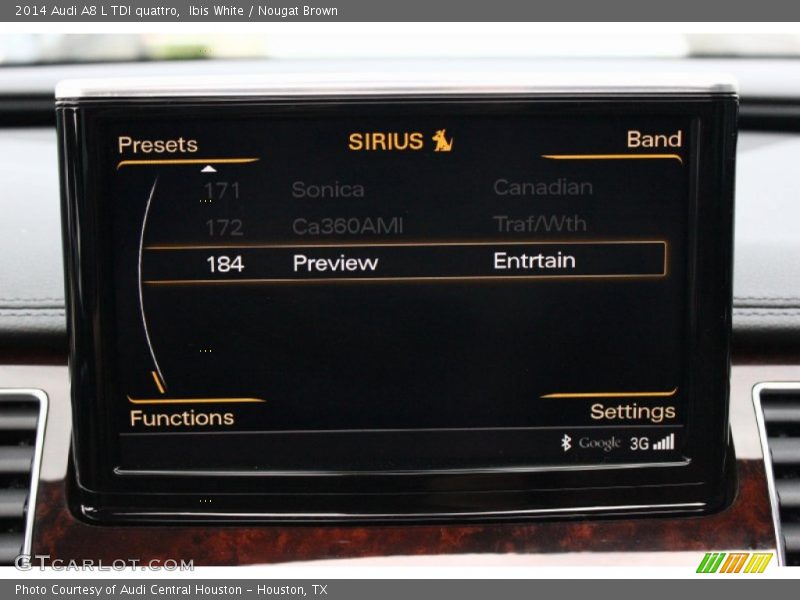 Ibis White / Nougat Brown 2014 Audi A8 L TDI quattro