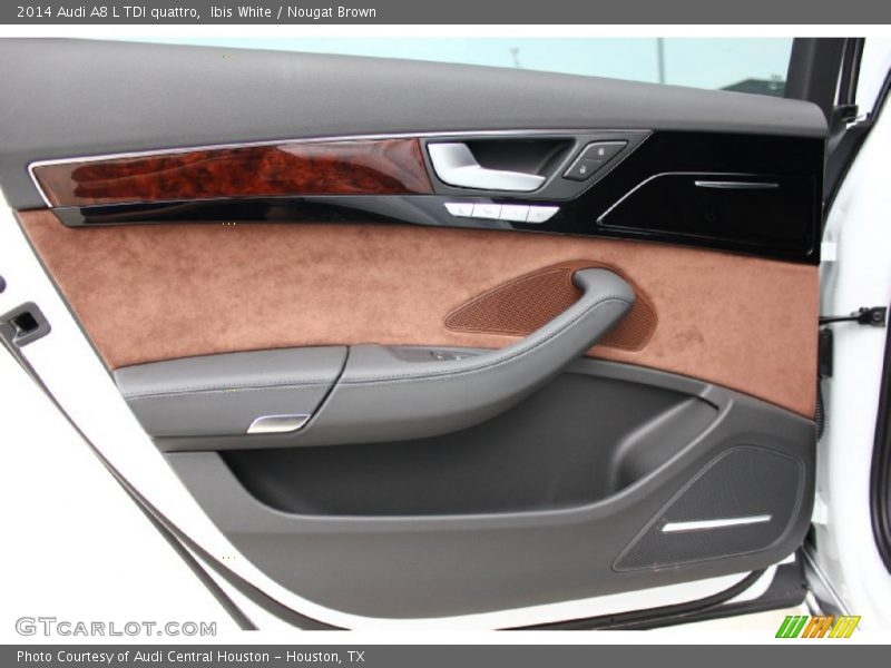 Ibis White / Nougat Brown 2014 Audi A8 L TDI quattro