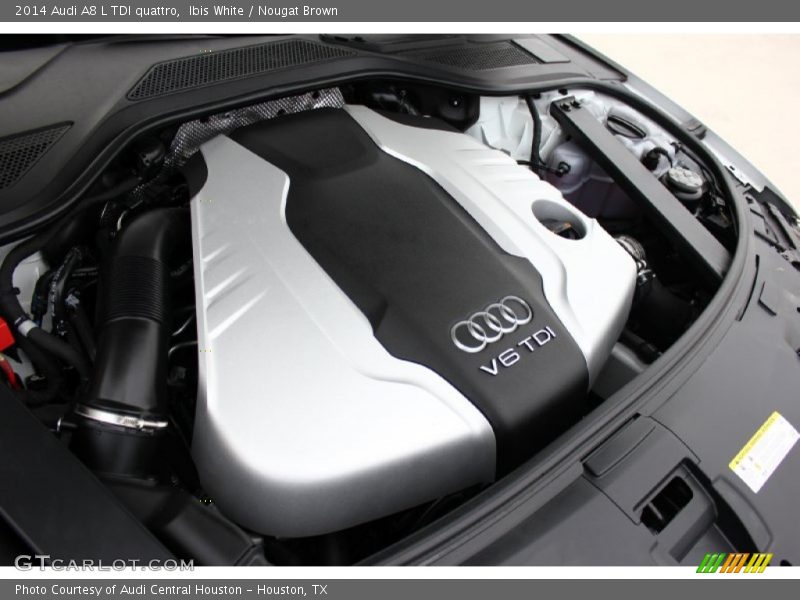 Ibis White / Nougat Brown 2014 Audi A8 L TDI quattro