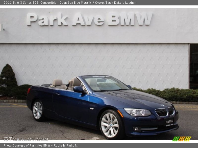 Deep Sea Blue Metallic / Oyster/Black Dakota Leather 2011 BMW 3 Series 328i Convertible
