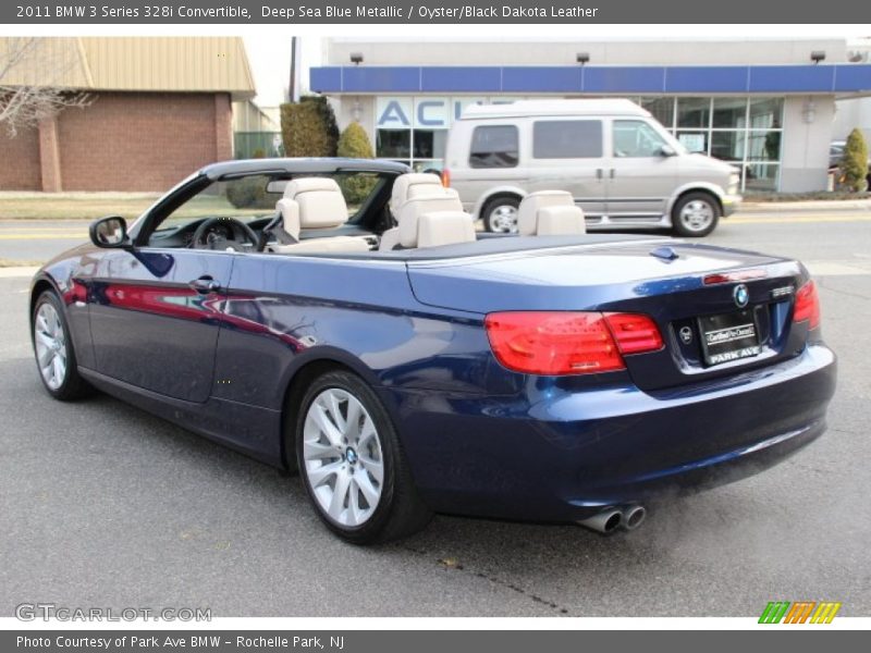 Deep Sea Blue Metallic / Oyster/Black Dakota Leather 2011 BMW 3 Series 328i Convertible