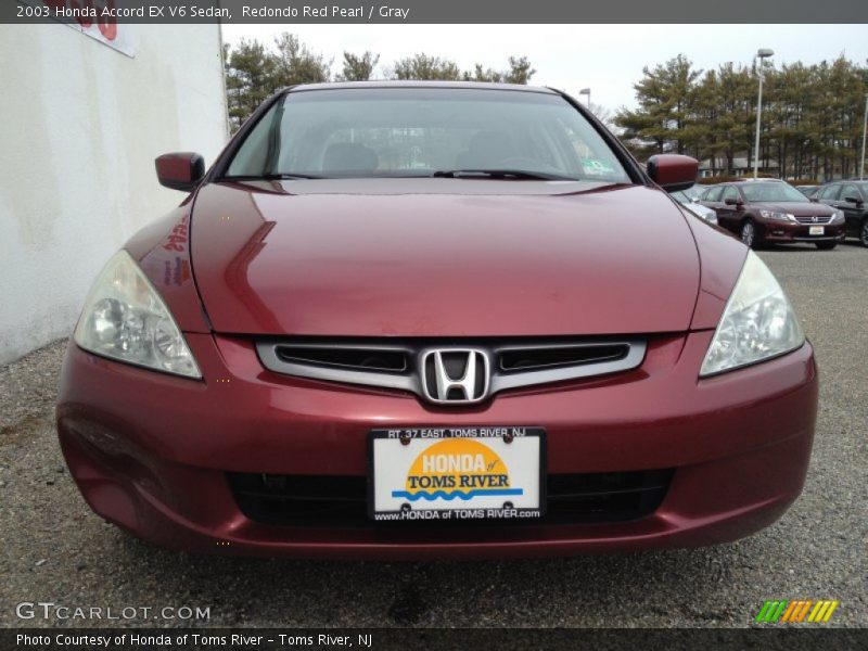 Redondo Red Pearl / Gray 2003 Honda Accord EX V6 Sedan
