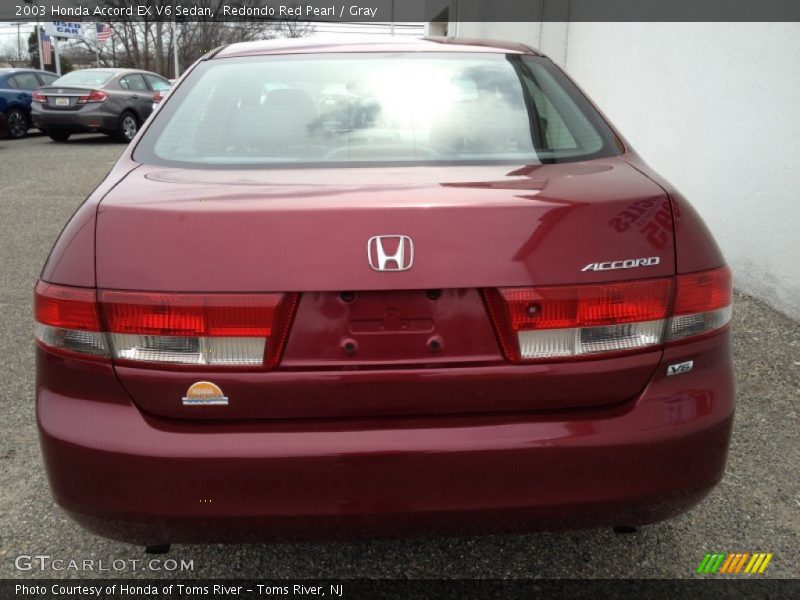 Redondo Red Pearl / Gray 2003 Honda Accord EX V6 Sedan