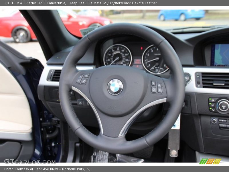 Deep Sea Blue Metallic / Oyster/Black Dakota Leather 2011 BMW 3 Series 328i Convertible