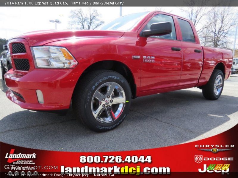 Flame Red / Black/Diesel Gray 2014 Ram 1500 Express Quad Cab