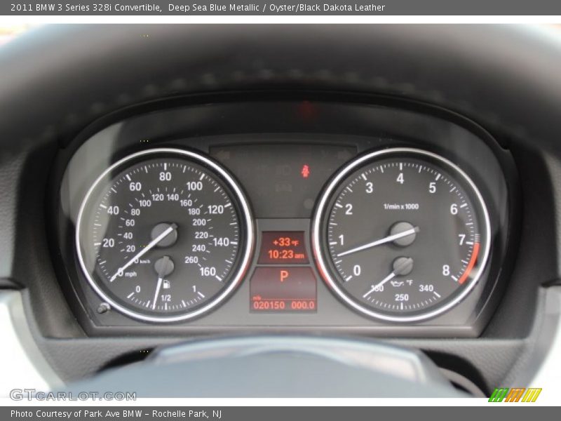 Deep Sea Blue Metallic / Oyster/Black Dakota Leather 2011 BMW 3 Series 328i Convertible