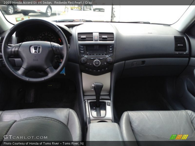 Redondo Red Pearl / Gray 2003 Honda Accord EX V6 Sedan