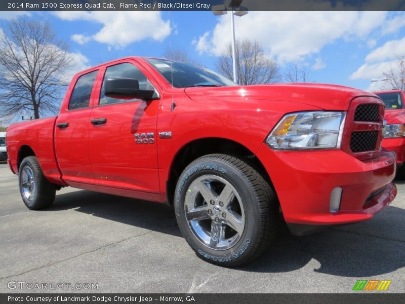 Flame Red / Black/Diesel Gray 2014 Ram 1500 Express Quad Cab