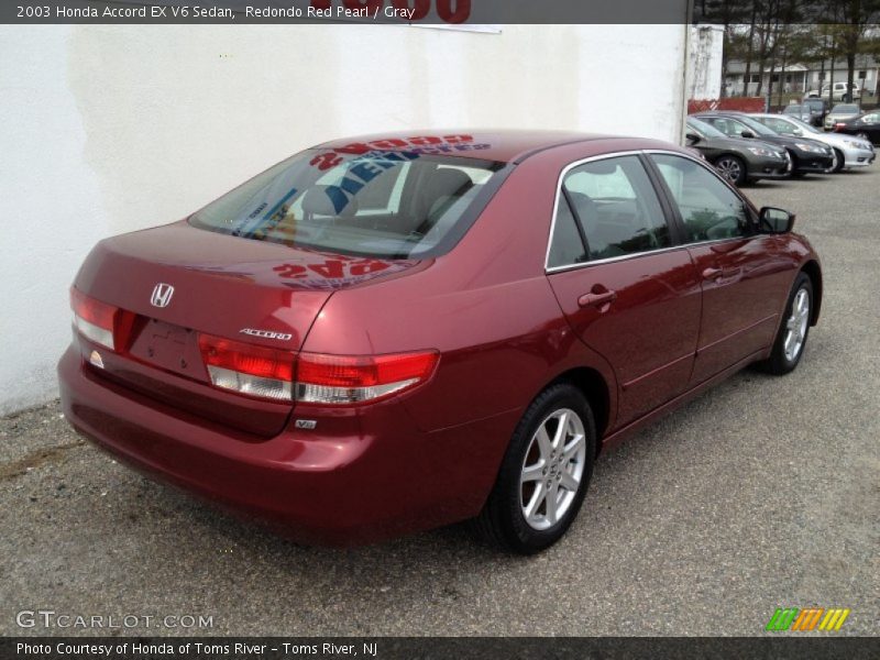 Redondo Red Pearl / Gray 2003 Honda Accord EX V6 Sedan
