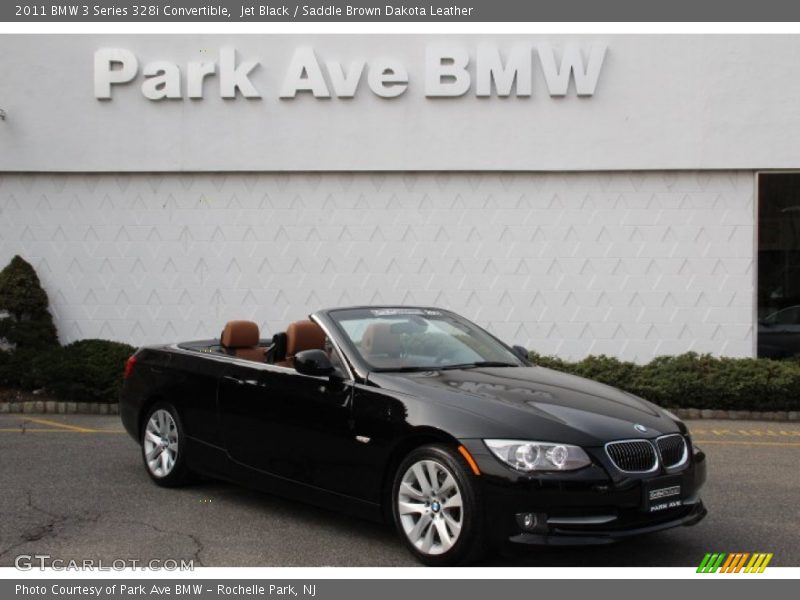 Jet Black / Saddle Brown Dakota Leather 2011 BMW 3 Series 328i Convertible
