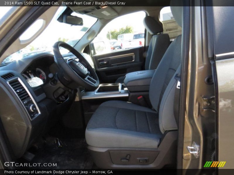 Prairie Pearl Coat / Black/Diesel Gray 2014 Ram 1500 SLT Quad Cab