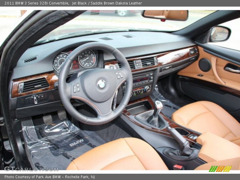 Jet Black / Saddle Brown Dakota Leather 2011 BMW 3 Series 328i Convertible