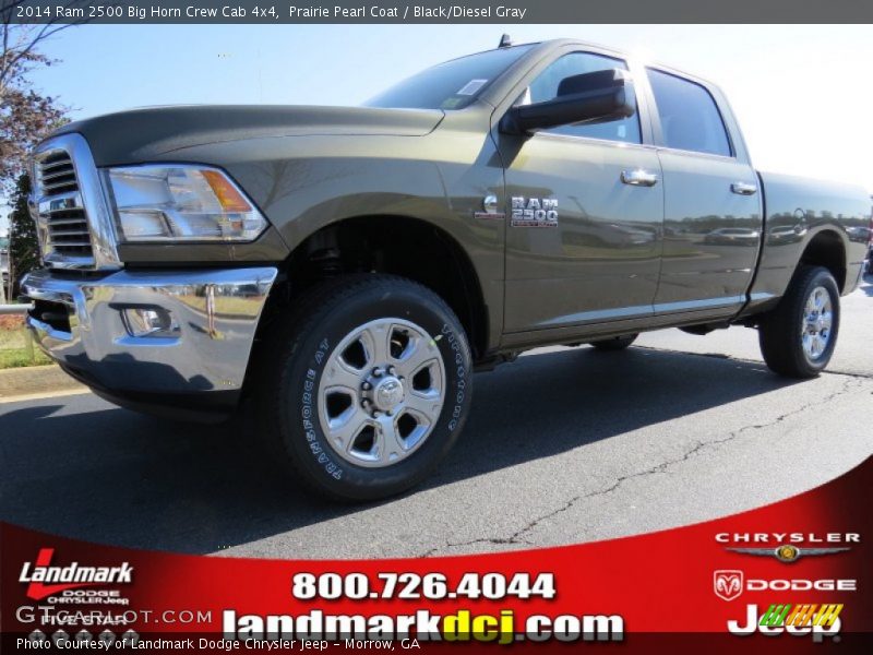 Prairie Pearl Coat / Black/Diesel Gray 2014 Ram 2500 Big Horn Crew Cab 4x4
