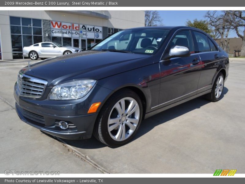 Steel Grey Metallic / Black 2009 Mercedes-Benz C 300 Luxury