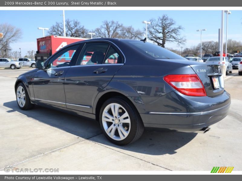 Steel Grey Metallic / Black 2009 Mercedes-Benz C 300 Luxury