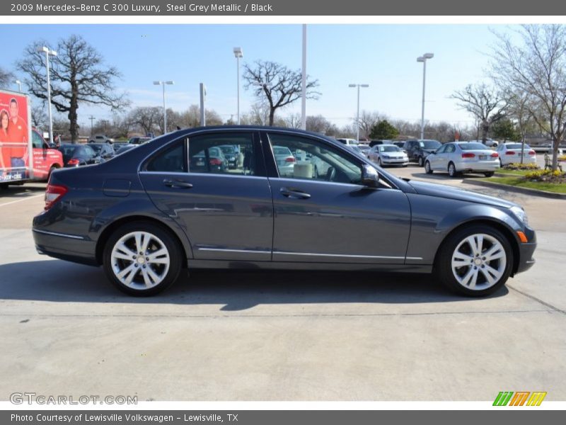 Steel Grey Metallic / Black 2009 Mercedes-Benz C 300 Luxury