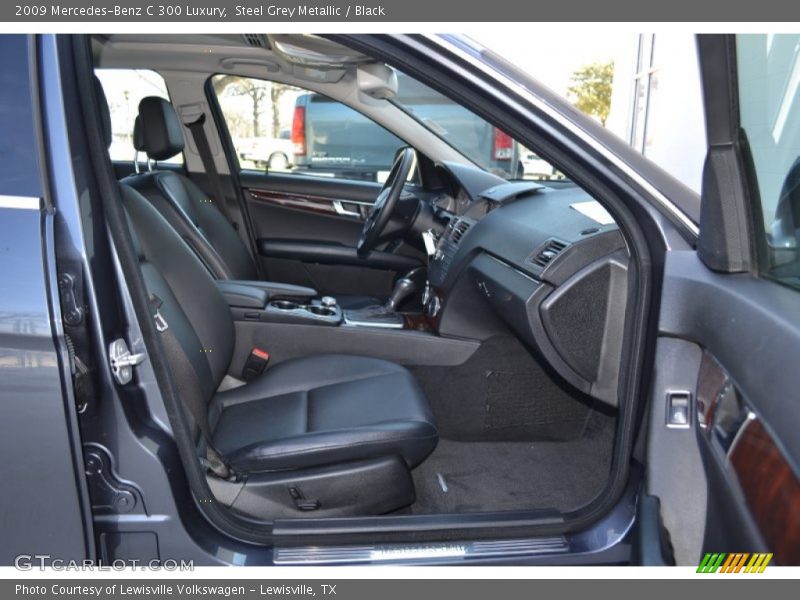 Steel Grey Metallic / Black 2009 Mercedes-Benz C 300 Luxury