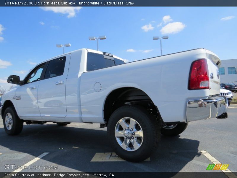 Bright White / Black/Diesel Gray 2014 Ram 2500 Big Horn Mega Cab 4x4