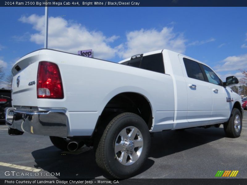 Bright White / Black/Diesel Gray 2014 Ram 2500 Big Horn Mega Cab 4x4