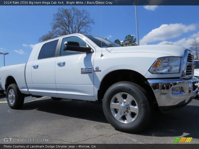 Bright White / Black/Diesel Gray 2014 Ram 2500 Big Horn Mega Cab 4x4