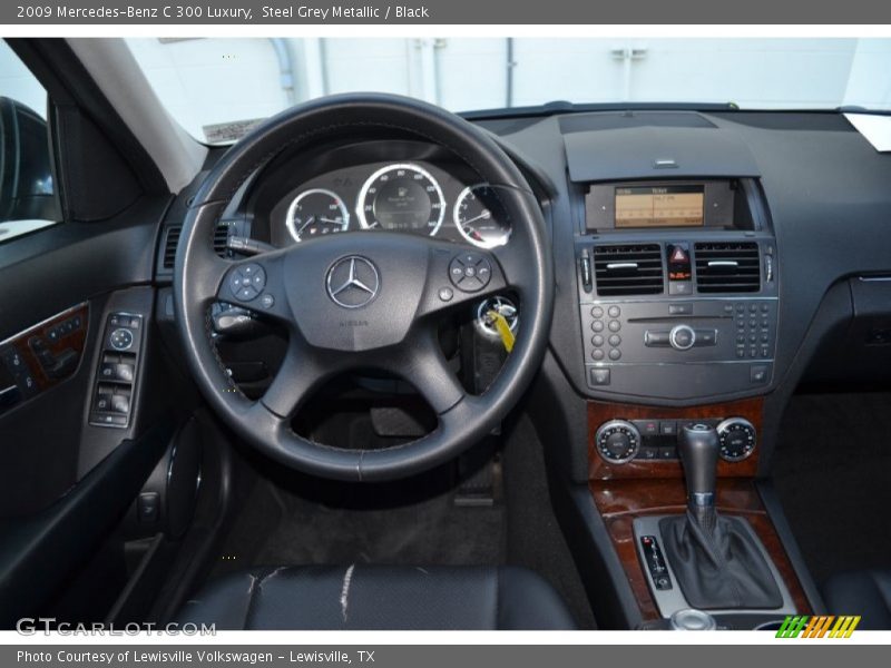 Steel Grey Metallic / Black 2009 Mercedes-Benz C 300 Luxury