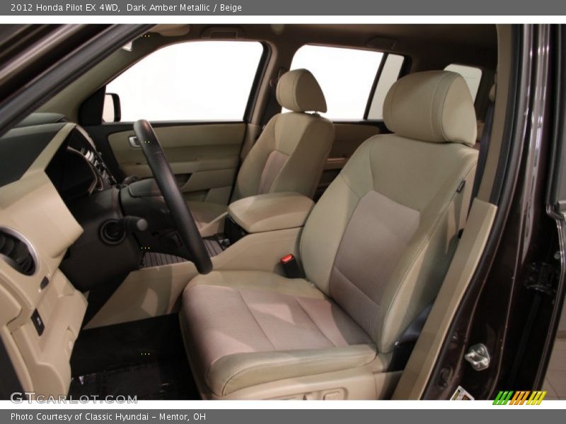 Dark Amber Metallic / Beige 2012 Honda Pilot EX 4WD