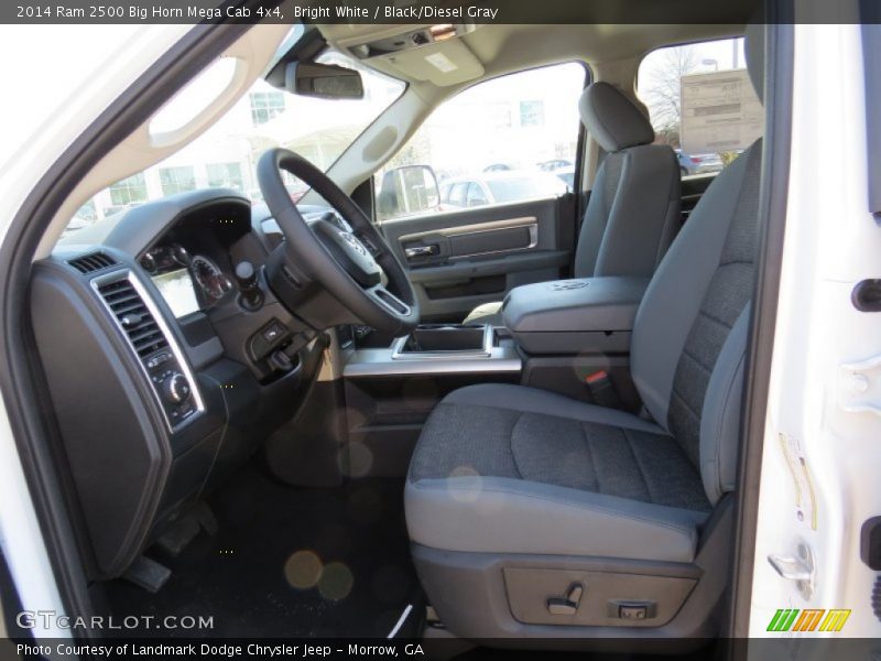 Bright White / Black/Diesel Gray 2014 Ram 2500 Big Horn Mega Cab 4x4
