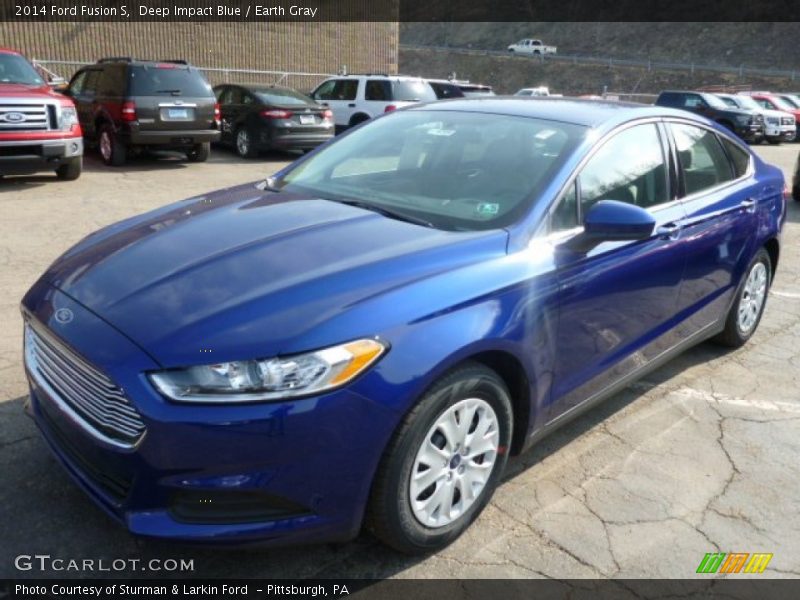 Deep Impact Blue / Earth Gray 2014 Ford Fusion S