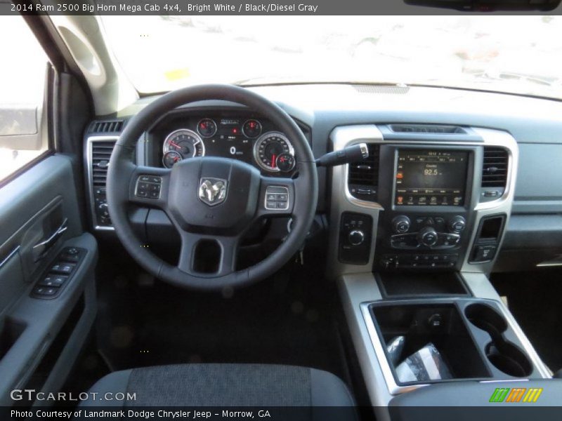 Bright White / Black/Diesel Gray 2014 Ram 2500 Big Horn Mega Cab 4x4