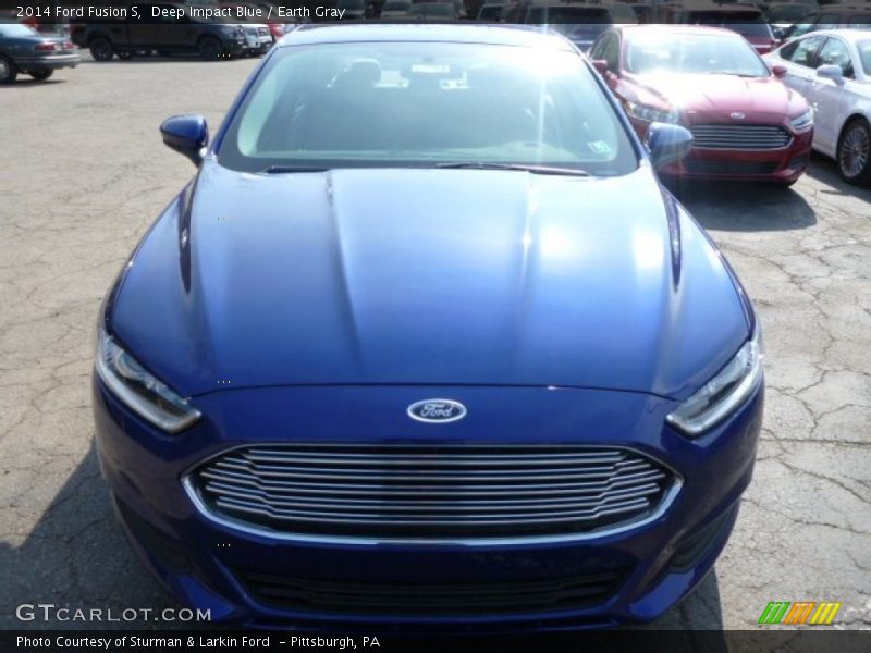 Deep Impact Blue / Earth Gray 2014 Ford Fusion S