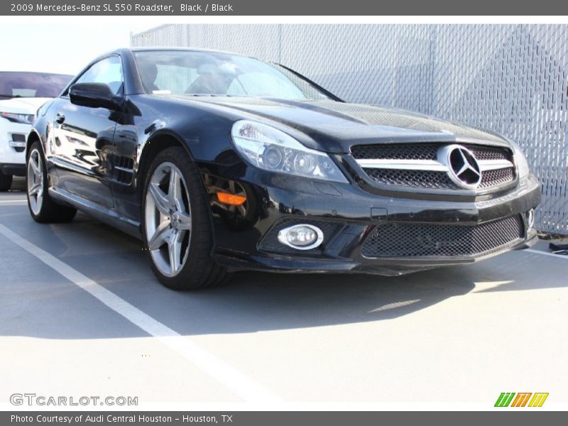 Black / Black 2009 Mercedes-Benz SL 550 Roadster