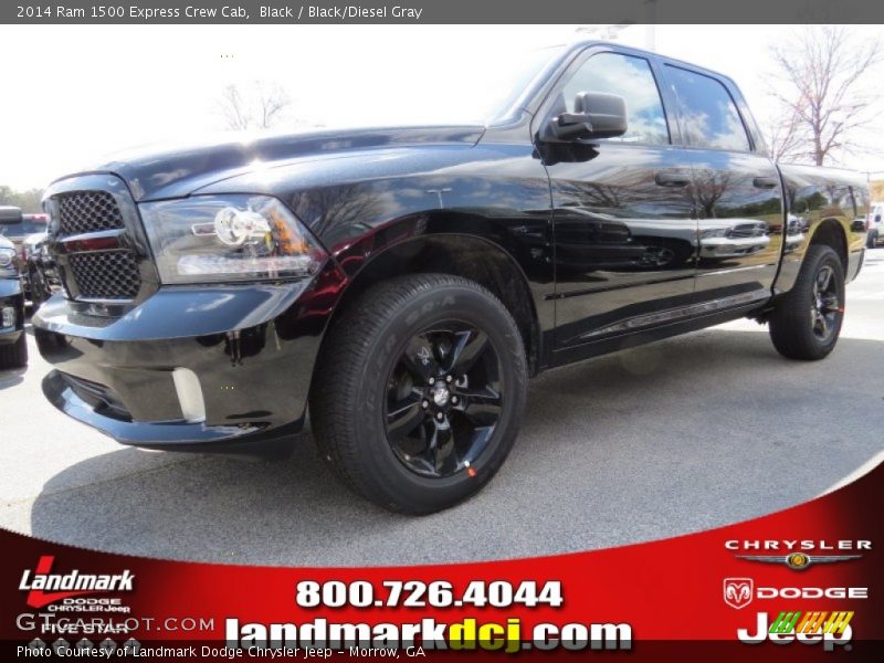 Black / Black/Diesel Gray 2014 Ram 1500 Express Crew Cab