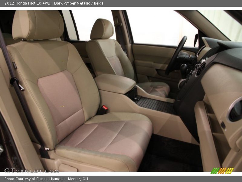 Dark Amber Metallic / Beige 2012 Honda Pilot EX 4WD