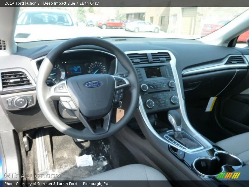 Deep Impact Blue / Earth Gray 2014 Ford Fusion S