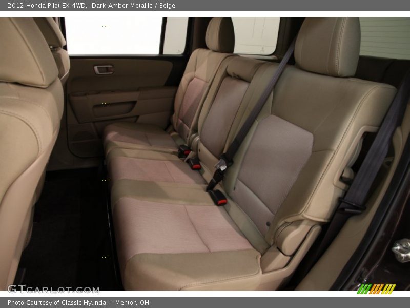 Dark Amber Metallic / Beige 2012 Honda Pilot EX 4WD